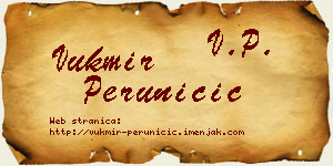 Vukmir Peruničić vizit kartica